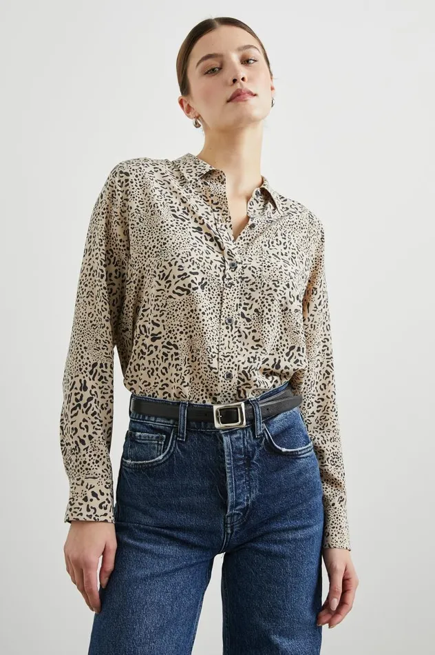 Rails Tops Women KATE SHIRT Sand Mixed Cheetah