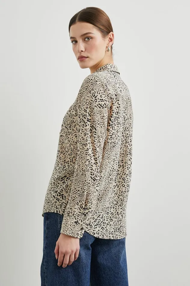 Rails Tops Women KATE SHIRT Sand Mixed Cheetah