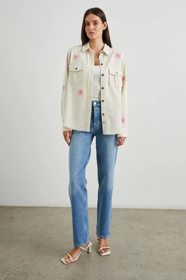 Rails Tops Women LOREN SHIRT JACKET Ecru