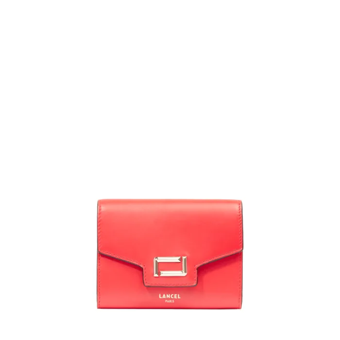Rectangular Flap Compact Wallet Kiss Red Women Lancel Wallet