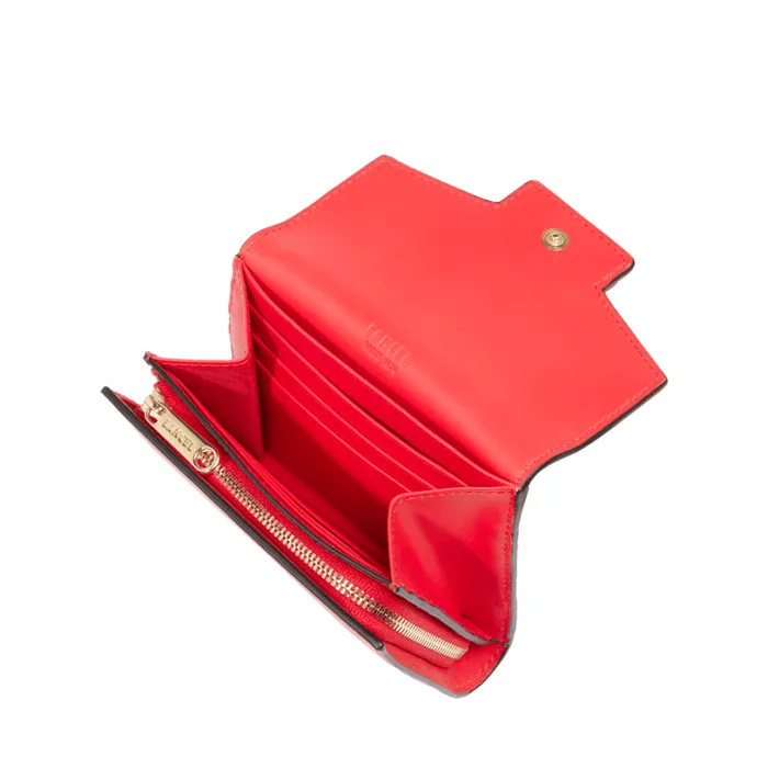 Rectangular Flap Compact Wallet Kiss Red Women Lancel Wallet