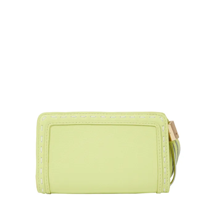 Rectangular Zipped Compact Wallet Lime Women Lancel Wallet