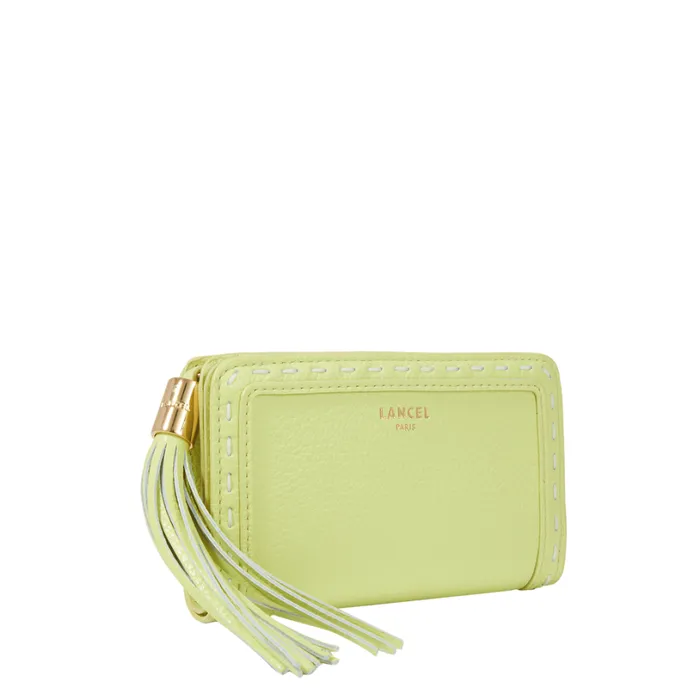 Rectangular Zipped Compact Wallet Lime Women Lancel Wallet