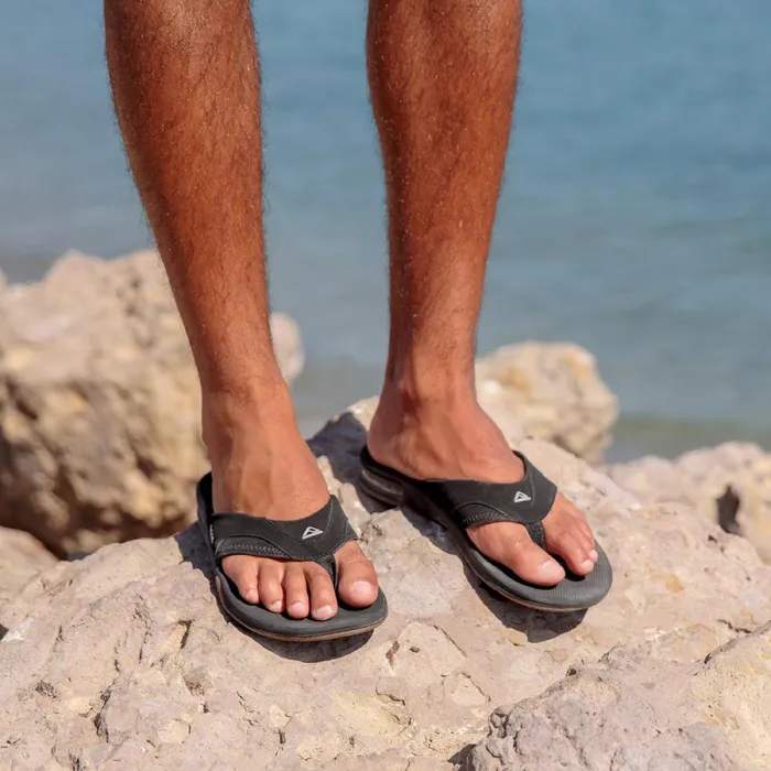 Reef Sandals Men Fanning Blacksilver Reef Sandals Men Fanning Blacksilver