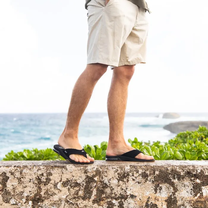 Reef Sandals Men Fanning Blacksilver Reef Sandals Men Fanning Blacksilver