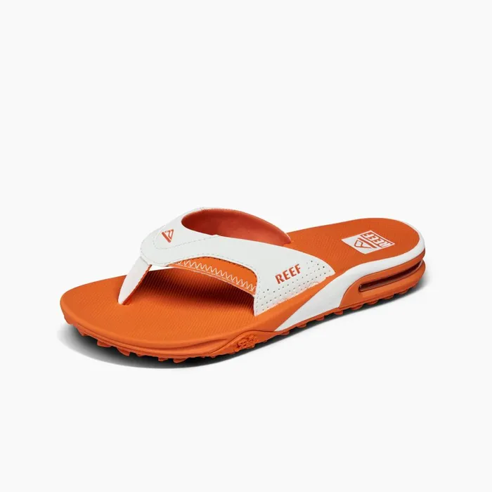 Reef Sandals Men Fanning Pregame Whiteorange Reef Sandals Men Fanning Pregame Whiteorange