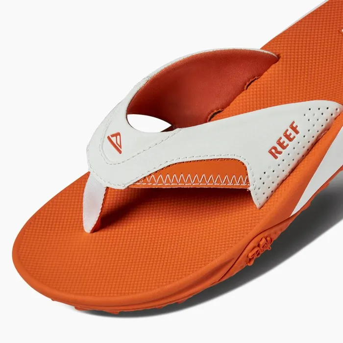 Reef Sandals Men Fanning Pregame Whiteorange Reef Sandals Men Fanning Pregame Whiteorange