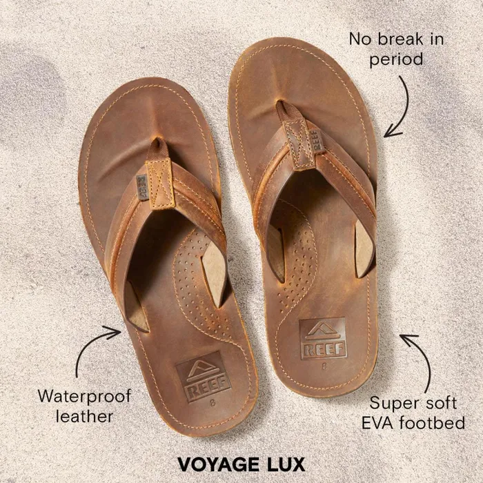Reef Sandals Men Voyage Lux Brownbrown Reef Sandals Men Voyage Lux Brownbrown