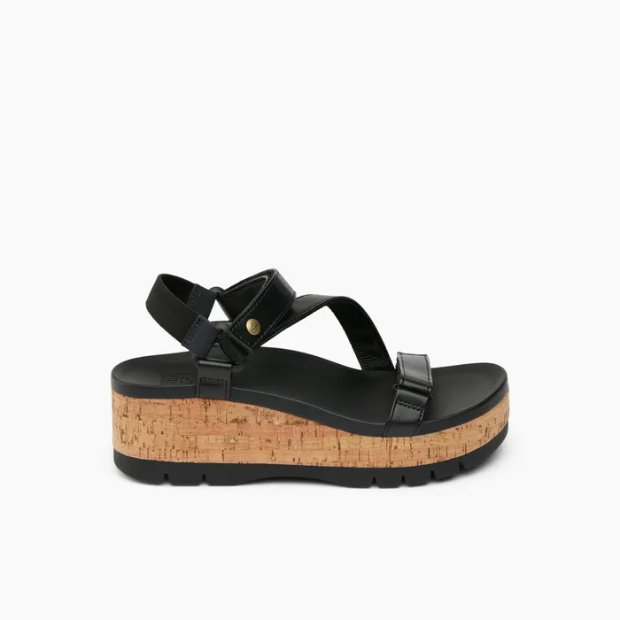 Reef Sandals Women Vista Higher Luna Black Cork