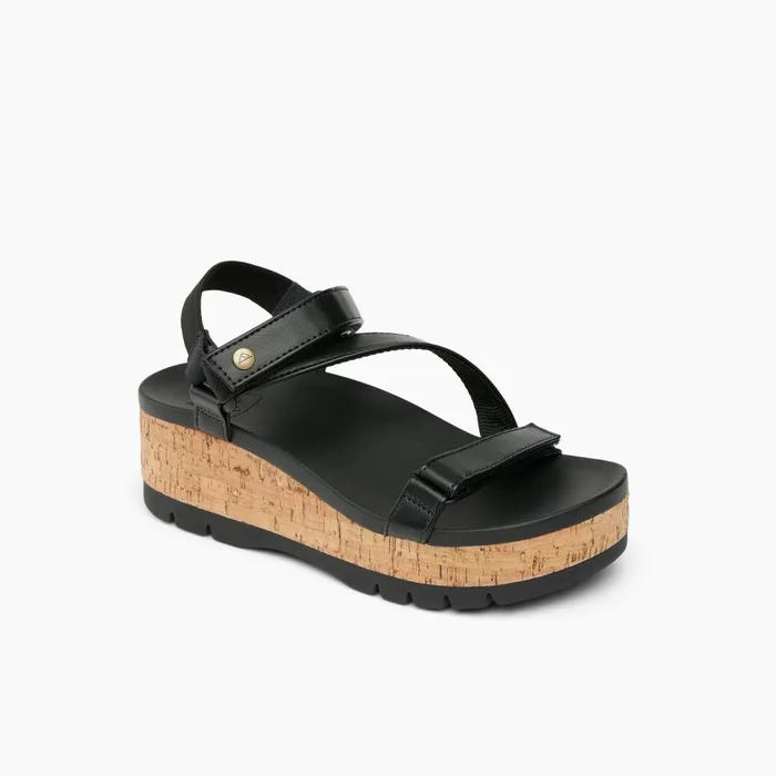 Reef Sandals Women Vista Higher Luna Black Cork Reef Sandals Women Vista Higher Luna Black Cork