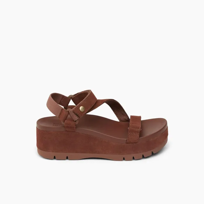 Reef Sandals Women Vista Higher Luna Cappuccino Suede