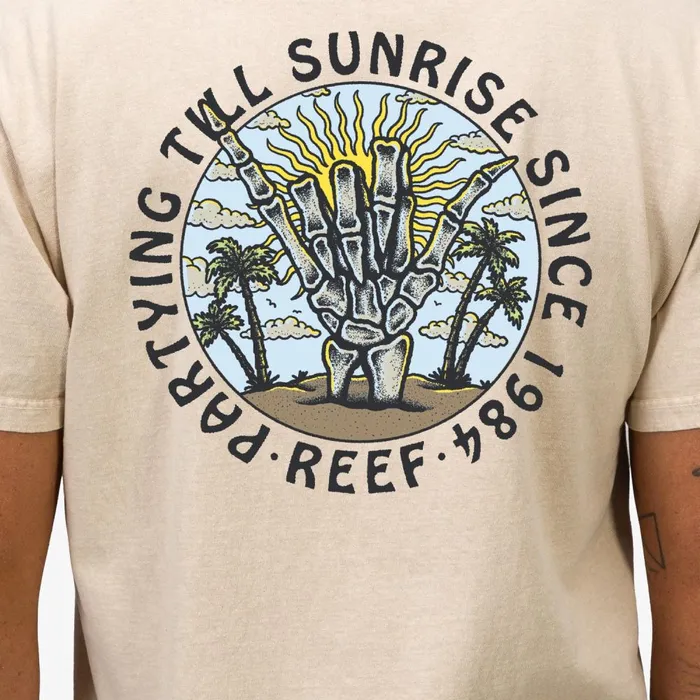 Reef TShirts and Shirts Men Carpal Short Sleeve Tee Fog Acid Wash