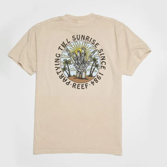 Reef TShirts and Shirts Men Carpal Short Sleeve Tee Fog Acid Wash