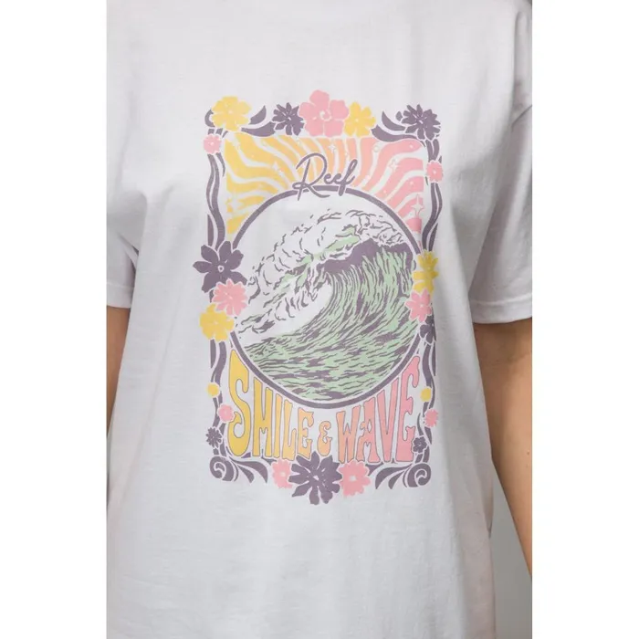 Reef TShirts Tanks and Dresses Women Estella Boyfriend Crew White