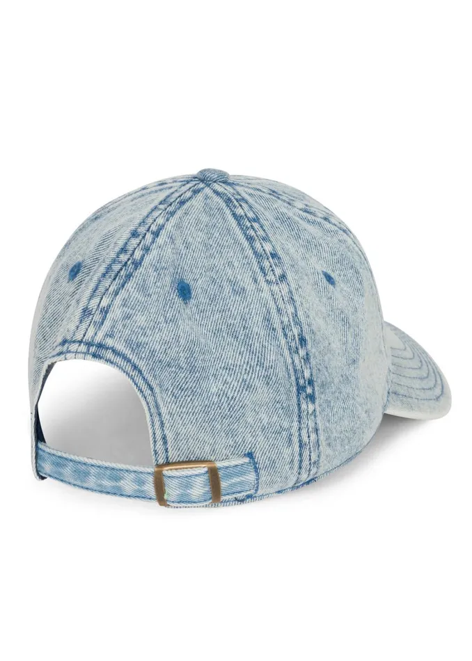 Reina Denim Flag Patch Washed Denim Women039s Lauren Moshi Hats