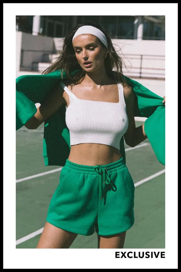 Runaway The Label Crops Shop Square Up Top 8211 White
