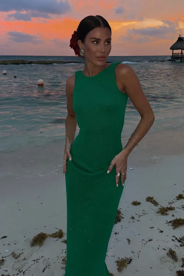 Runaway The Label Maxi Shop ADRIANA MAXI DRESS 8211 GREEN