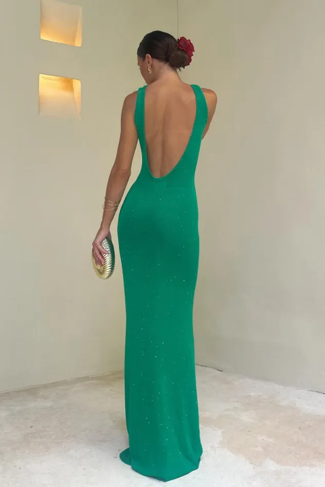 Runaway The Label Maxi Shop ADRIANA MAXI DRESS 8211 GREEN