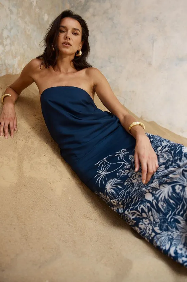 Runaway The Label Maxi Shop BELAZO MAXI DRESS 8211 NAVYSAND