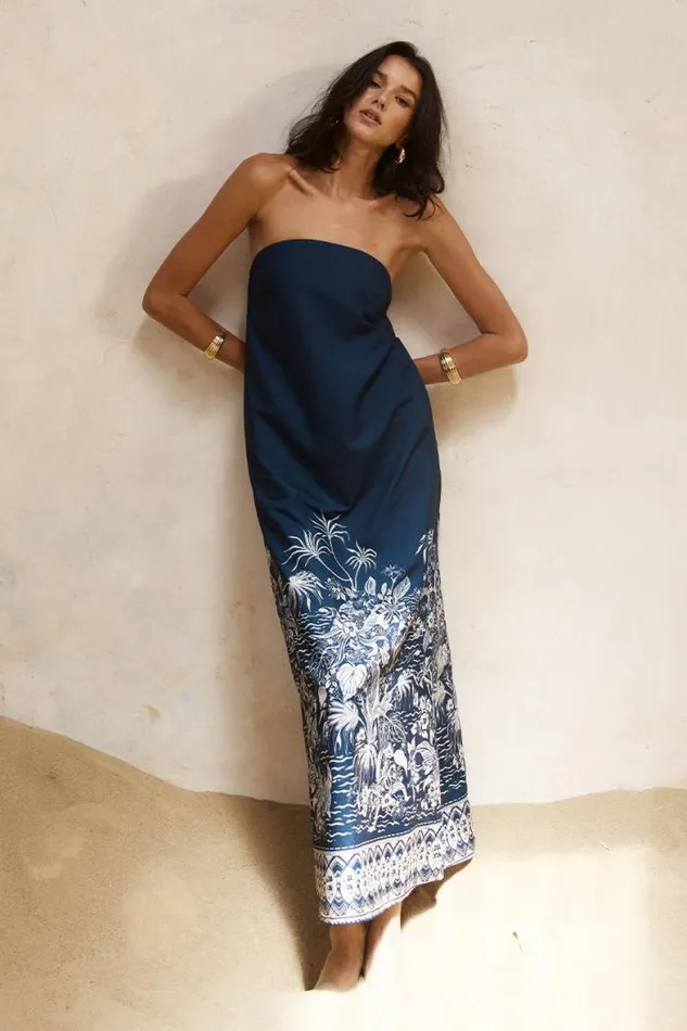 Runaway The Label Maxi Shop BELAZO MAXI DRESS 8211 NAVYSAND