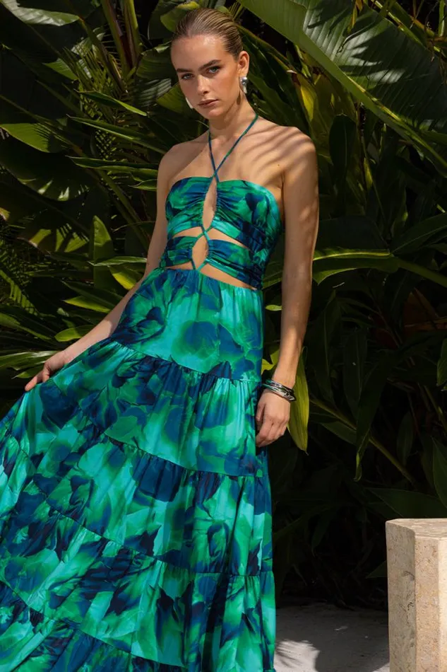 Runaway The Label Maxi Shop CALISTA ORCHID MAXI DRESS 8211 CALISTA GREEN