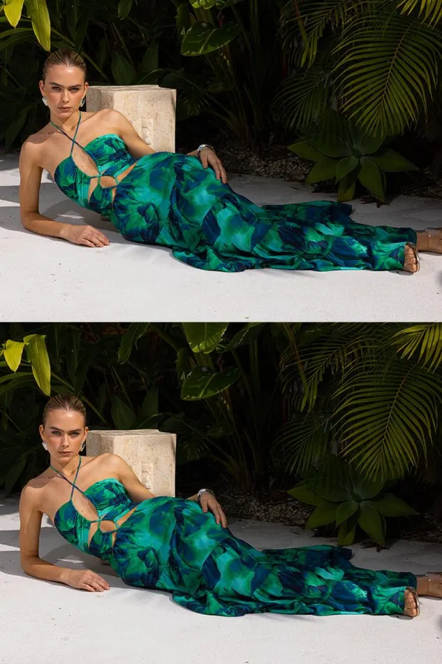 Runaway The Label Maxi Shop CALISTA ORCHID MAXI DRESS 8211 CALISTA GREEN