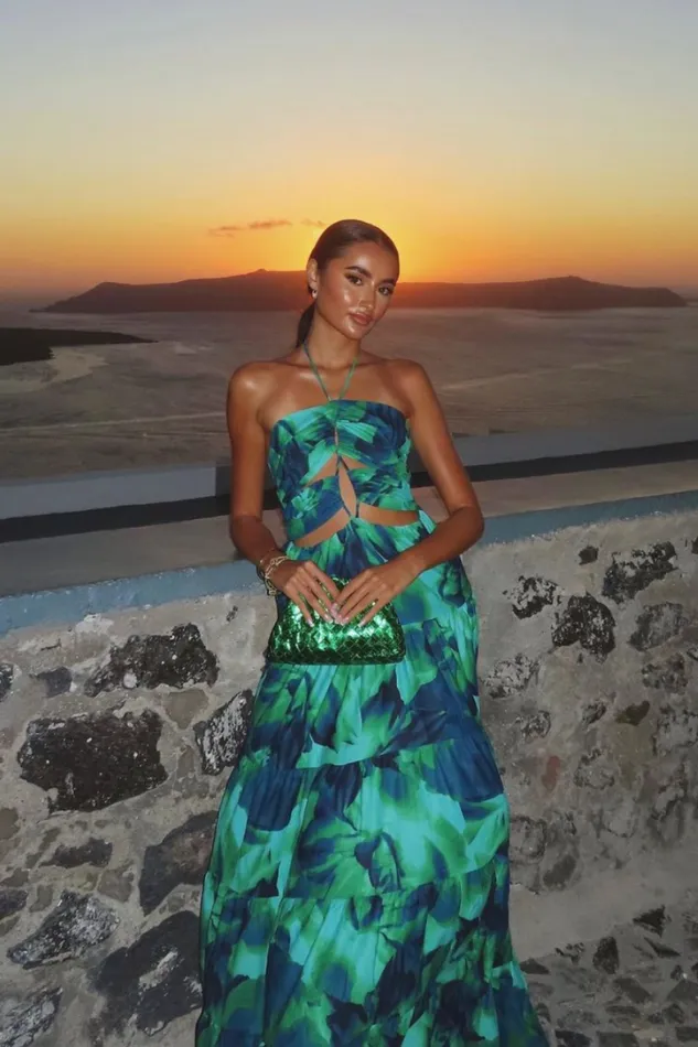Runaway The Label Maxi Shop CALISTA ORCHID MAXI DRESS 8211 CALISTA GREEN