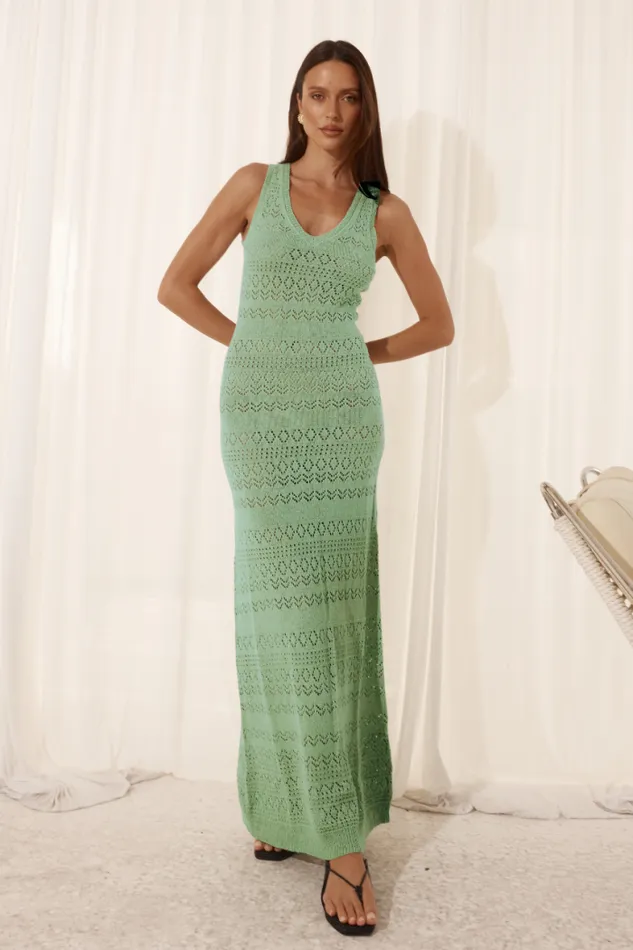 Runaway The Label Maxi Shop MOON MAXI DRESS 8211 SAGE