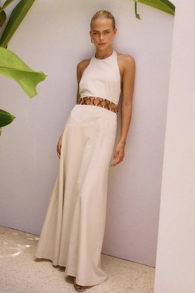 Runaway The Label Maxi Shop RAFINA MAXI DRESS 8211 SAND