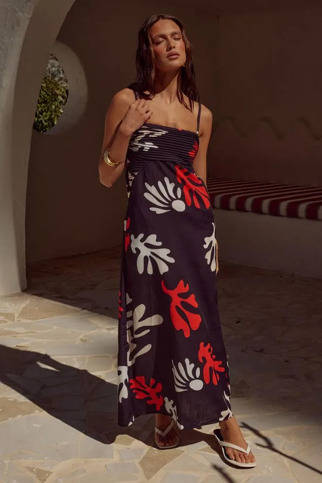 Runaway The Label Maxi Shop VERONNE LONG MIDI DRESS 8211 BLACK