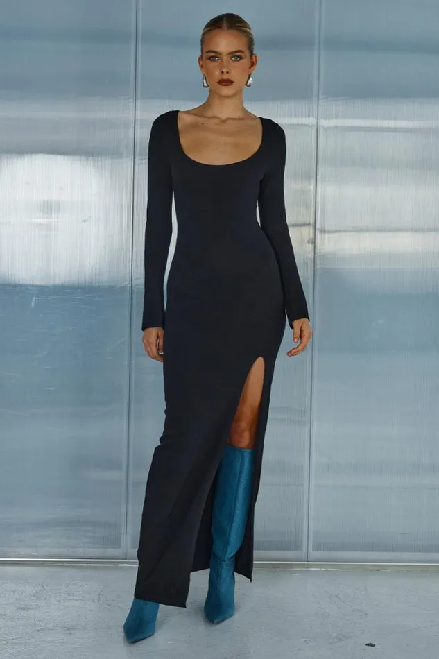 Runaway The Label Midi Shop AUBREY MIDI DRESS 8211 BLACK