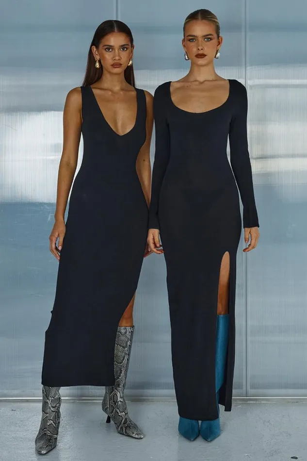 Runaway The Label Midi Shop AUBREY MIDI DRESS 8211 BLACK