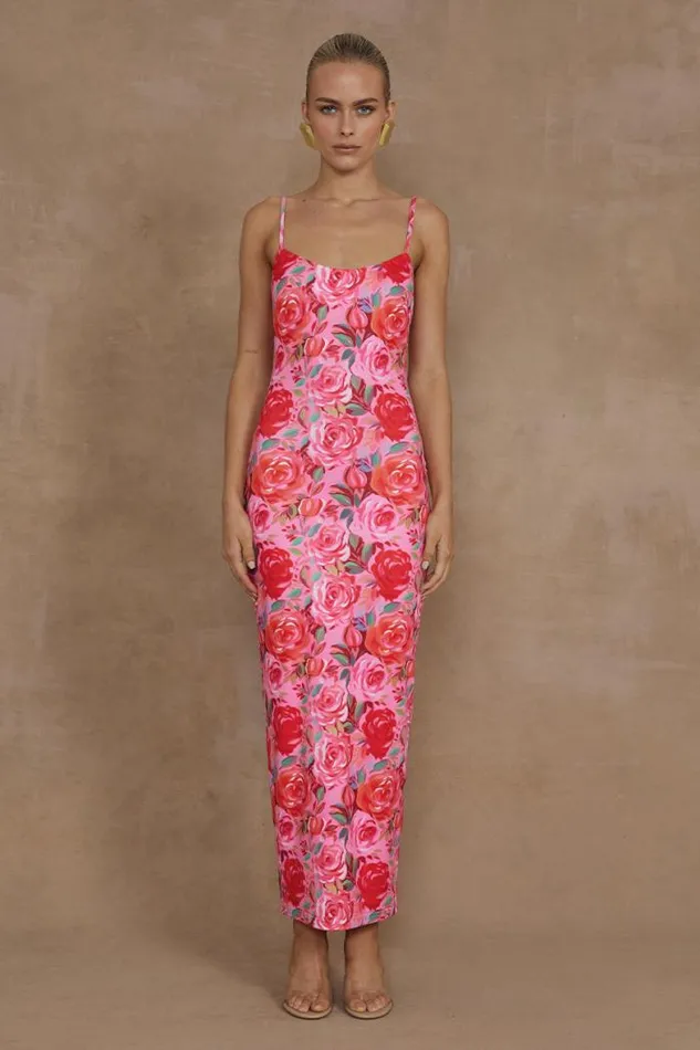 Runaway The Label Midi Shop DEIA MIDI DRESS 8211 BEGONIA PRINT