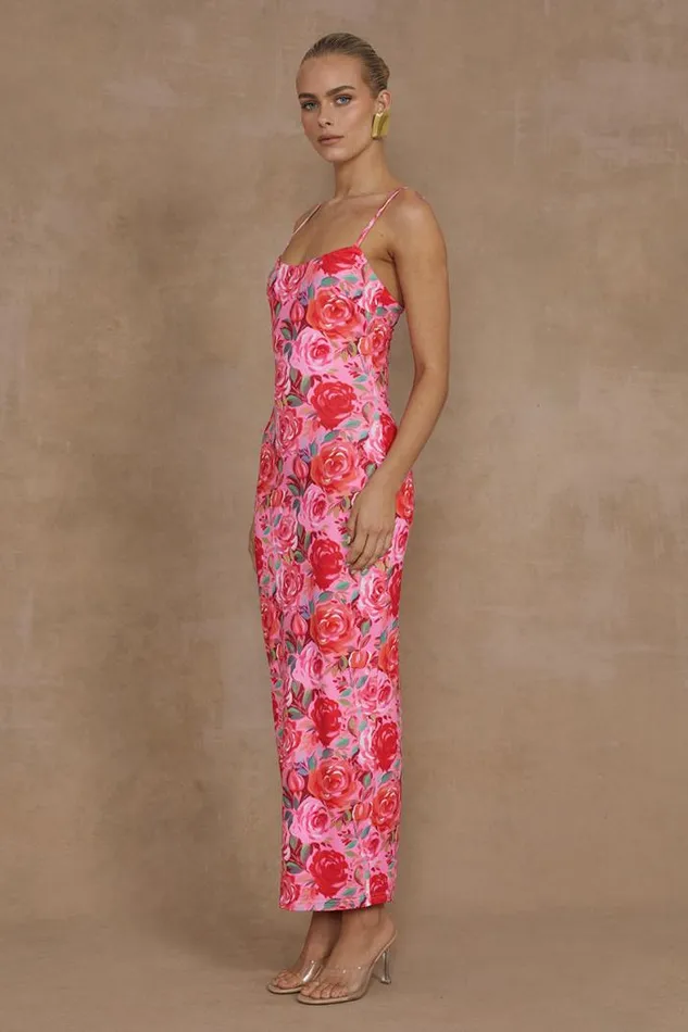 Runaway The Label Midi Shop DEIA MIDI DRESS 8211 BEGONIA PRINT