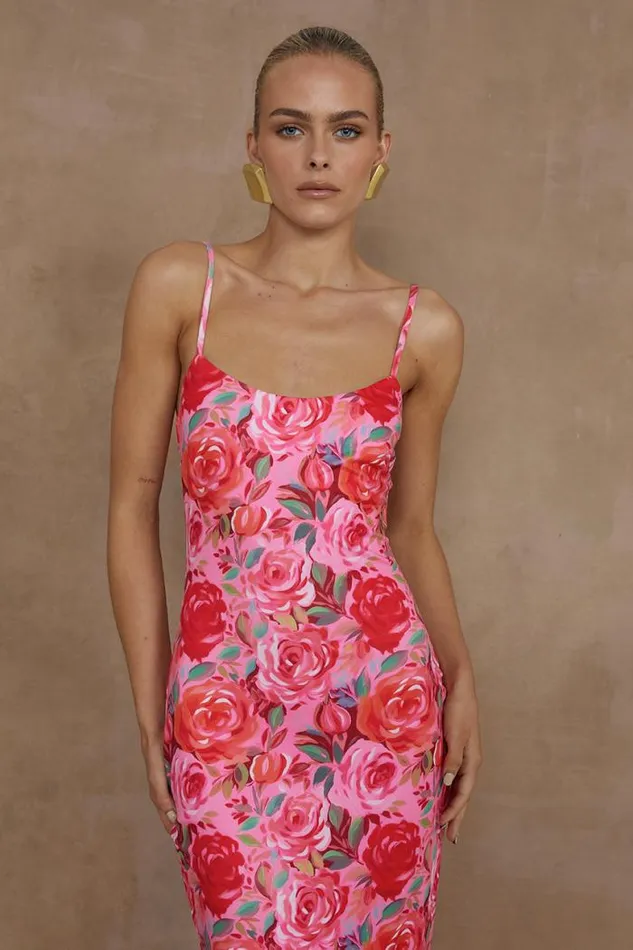 Runaway The Label Midi Shop DEIA MIDI DRESS 8211 BEGONIA PRINT