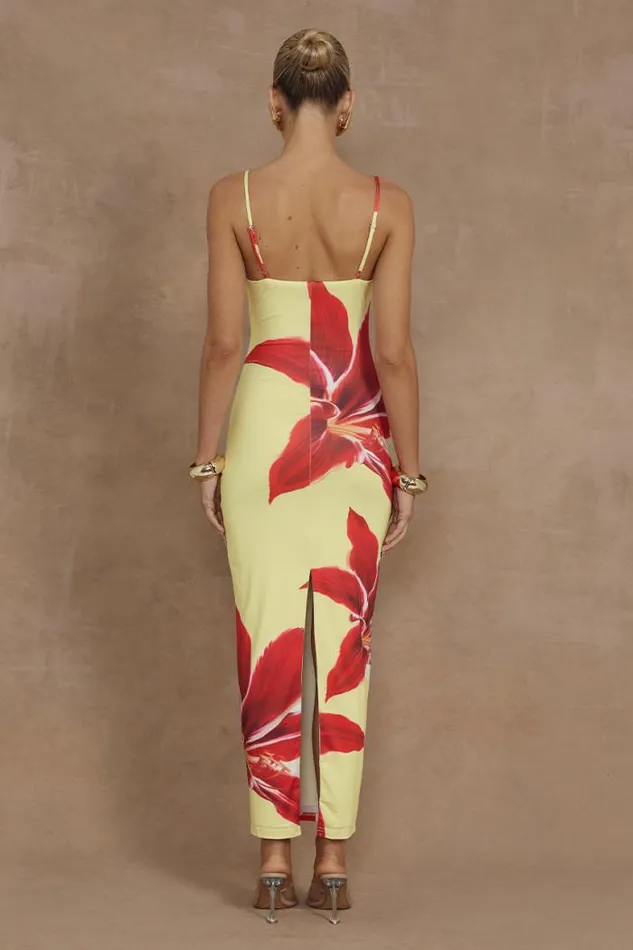 Runaway The Label Midi Shop DEIA MIDI DRESS 8211 YELLOW LILY