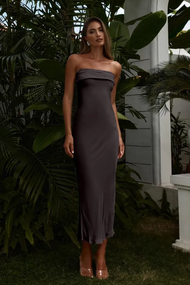 Runaway The Label Midi Shop PEREZ LONG MIDI DRESS 8211 BLACK