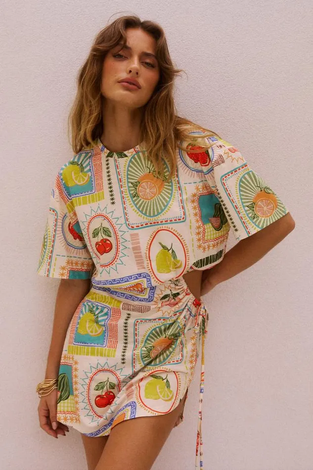 Runaway The Label Mini Shop BRIZZIE MINI DRESS 8211 AGATA PRINT