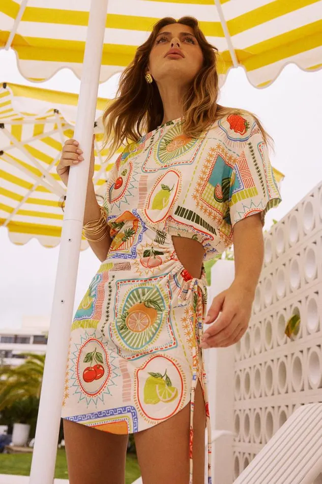 Runaway The Label Mini Shop BRIZZIE MINI DRESS 8211 AGATA PRINT