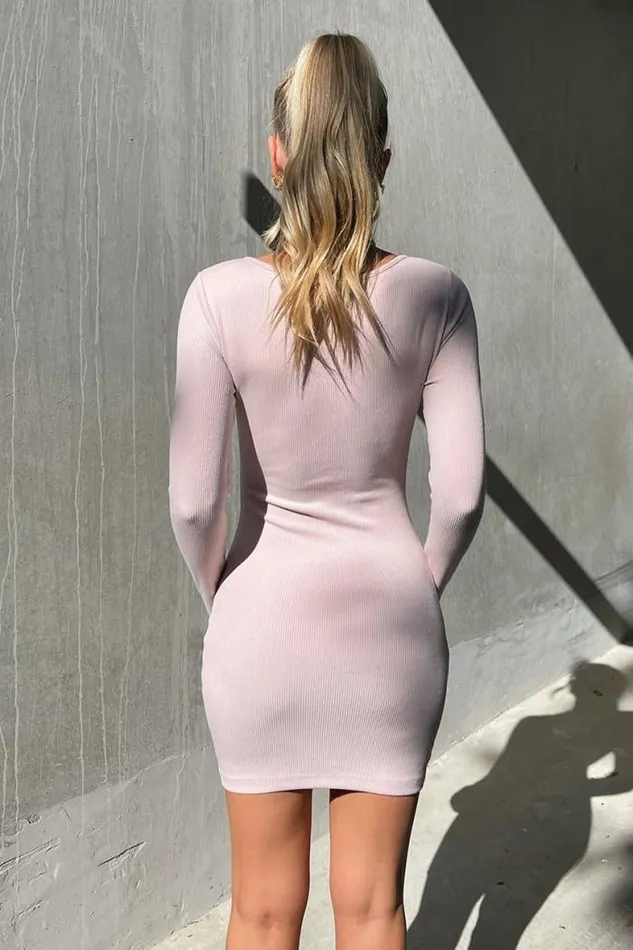 Runaway The Label Mini Shop Henley Dress 8211 Pink