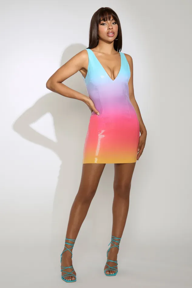 Runaway The Label Mini Shop MALIBU MINI DRESS 8211 RAINBOW Runaway The Label Mini Shop MALIBU MINI DRESS 8211 RAINBOW