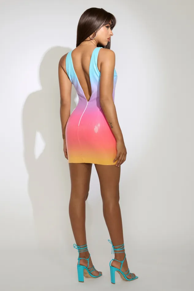 Runaway The Label Mini Shop MALIBU MINI DRESS 8211 RAINBOW Runaway The Label Mini Shop MALIBU MINI DRESS 8211 RAINBOW