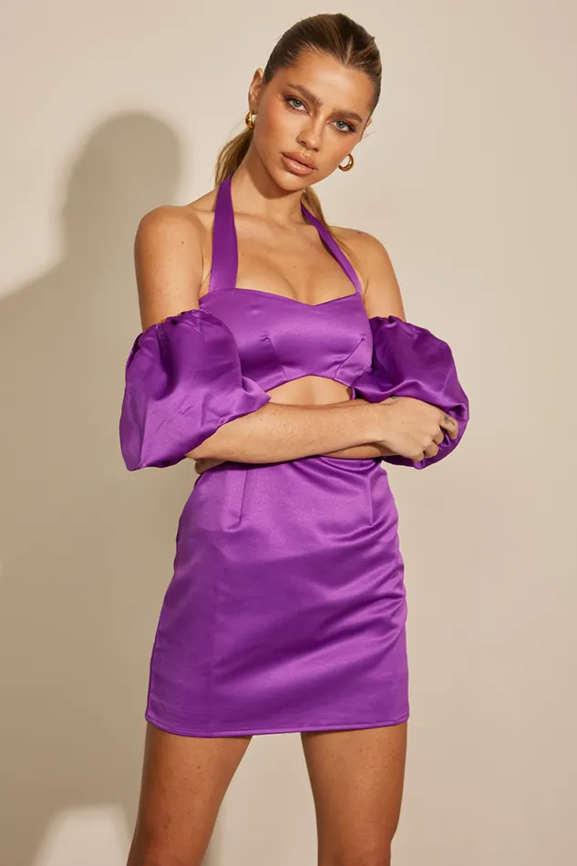 Runaway The Label Mini Shop Remi Halter Dress 8211 Purple Runaway The Label Mini Shop Remi Halter Dress 8211 Purple