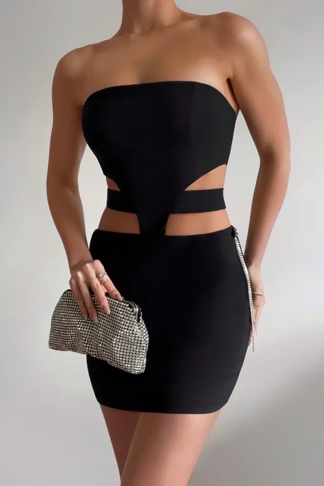 Runaway The Label Mini Shop SAKI MINI DRESS 8211 BLACK