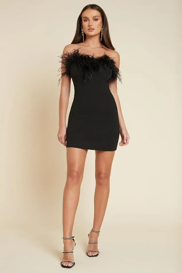 Runaway The Label Mini Shop VALENTINA MINI DRESS 8211 BLACK