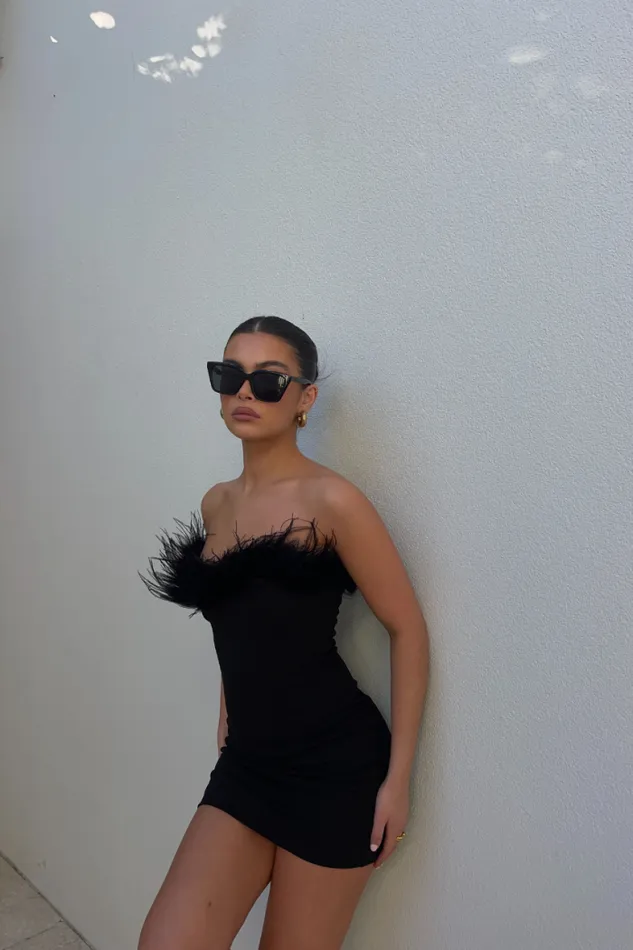 Runaway The Label Mini Shop VALENTINA MINI DRESS 8211 BLACK