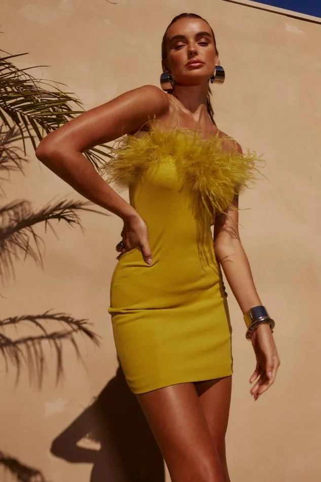 Runaway The Label Mini Shop VALENTINA MINI DRESS 8211 CITRUS