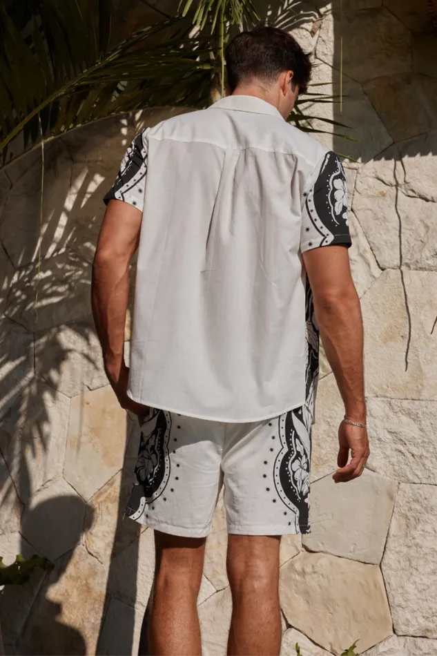 Runaway The Label Sets Menswear WESTERN SHIRT 8211 WHITEBLACK