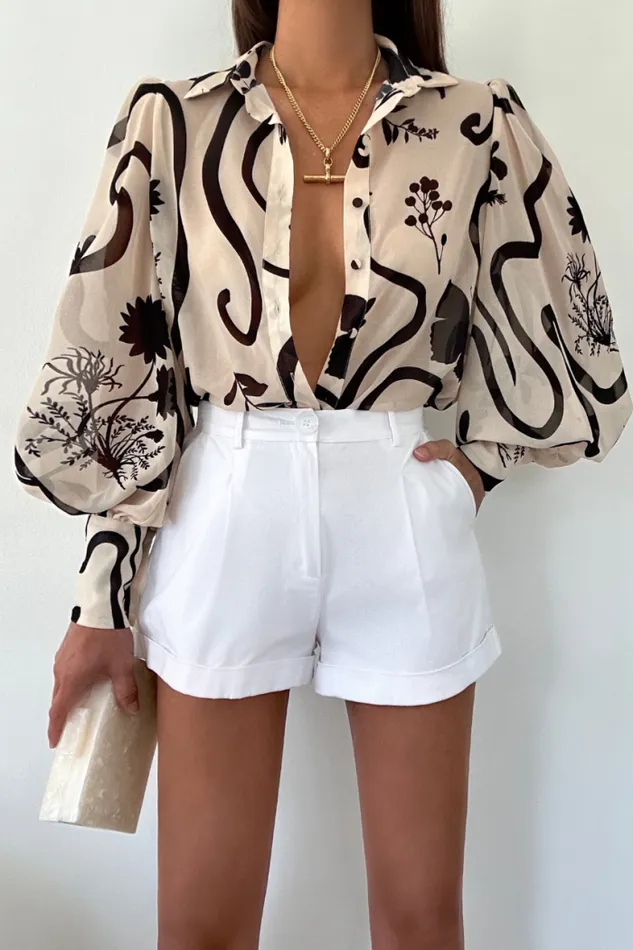Runaway The Label Shirts and Blouses Shop FLEETWOOD BLOUSE 8211 LEO SAND