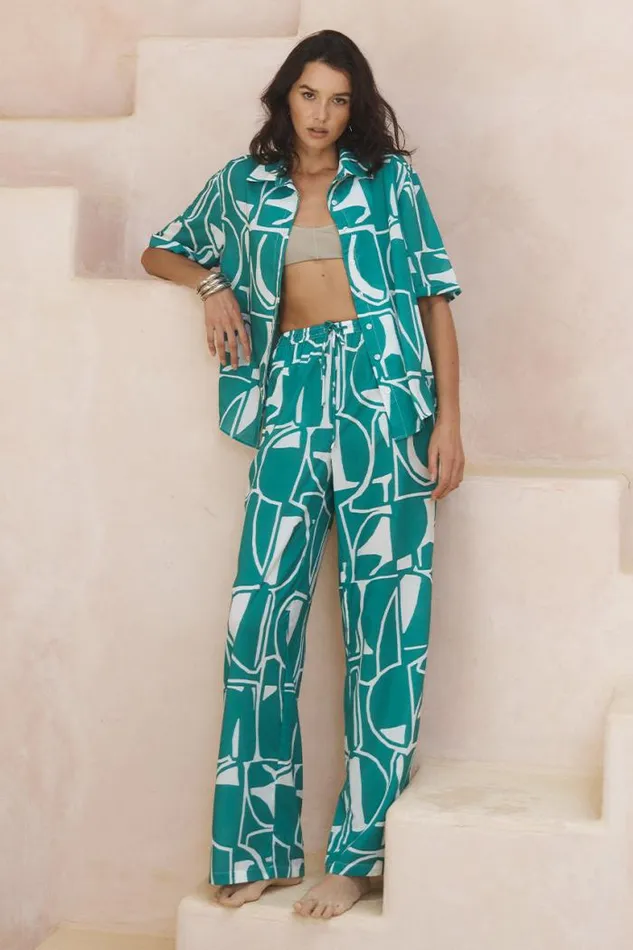 Runaway The Label Shirts and Blouses Shop GIANI SHIRT 8211 GREEN